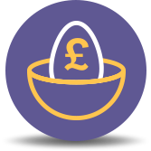 egg with pound sign in a bowl